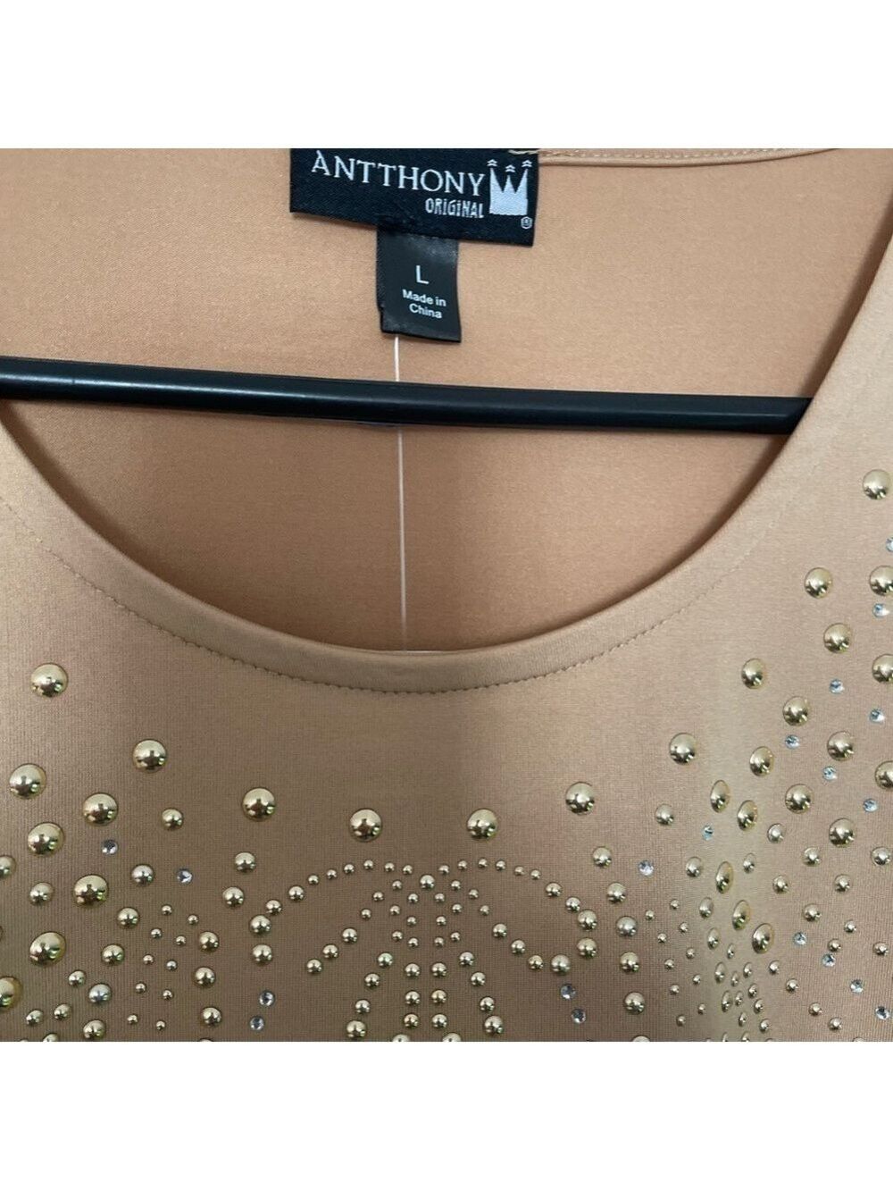 Tan Long Sleeve Embellished Top - Picture 8 of 15